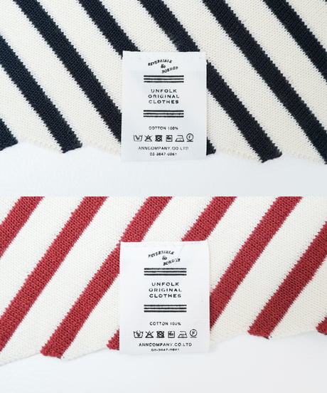 #-86 14G i-plating reversible border triangle scarf