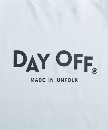 #-10 "DAYOFF" loose classic logo tee（White）