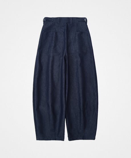 #-73 Rigid denim 1tuck baloon pants
