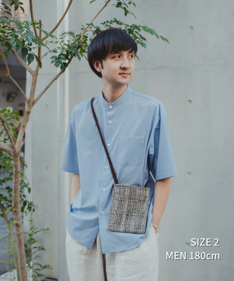 #-60 2way detachable collar short sleeve shirt (White)