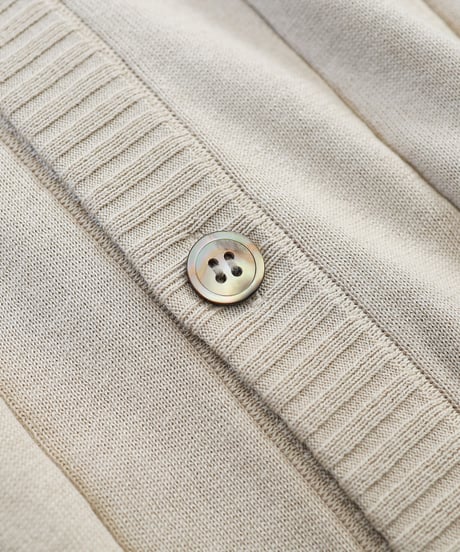#-09 Giza cotton vneck knit vest (Beige)