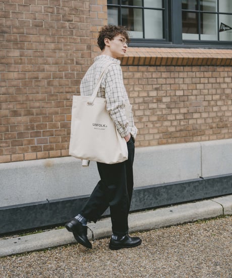 #-06 Windowpane check stand collar shirts