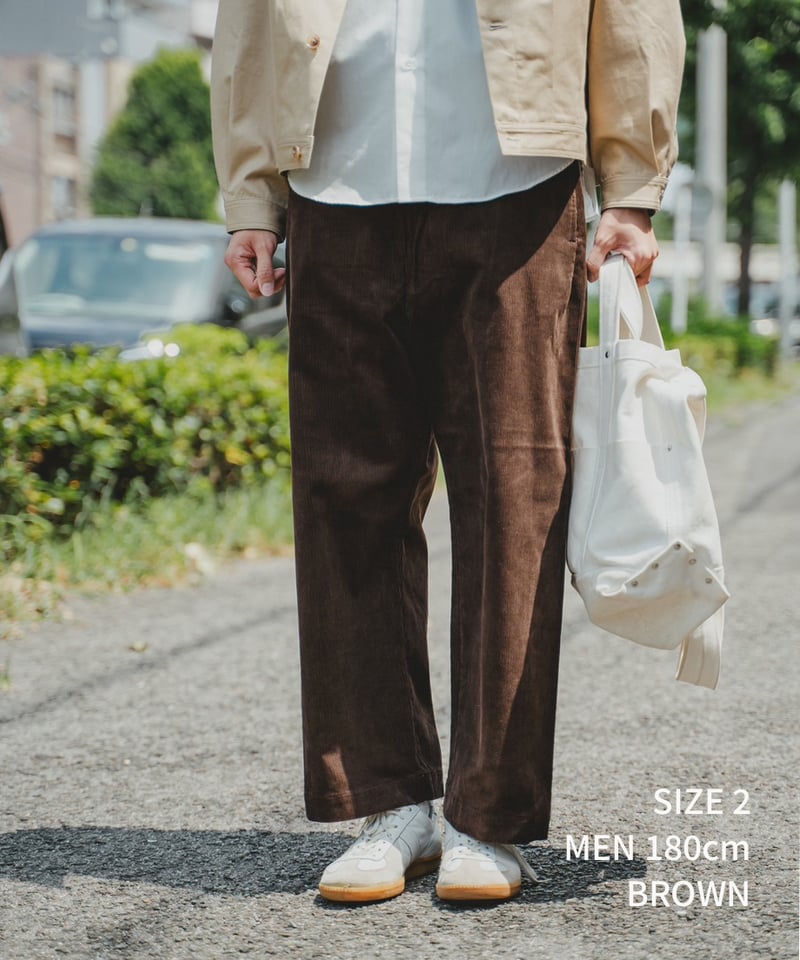 46 Seamless 14w corduroy pants (Brown) | UNFOLK