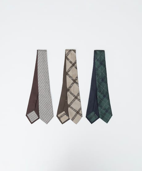 #-07 Reversible silk tie (Brown)