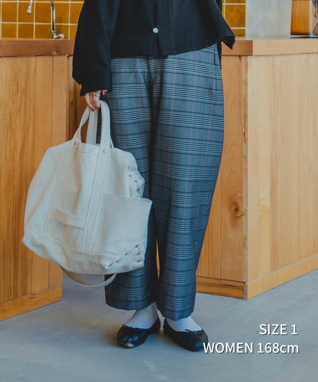 #-54 Seamless classic check pants (Beige)
