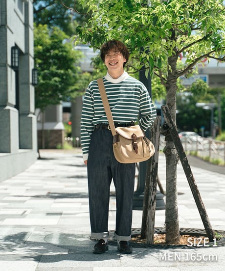 #-20 Heavy weight border long tshirt (Green)