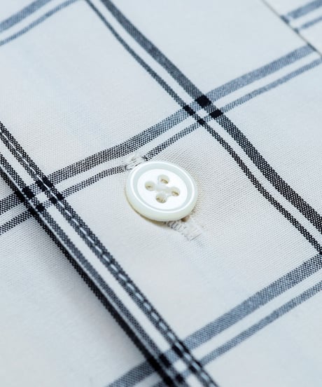 #-06 Windowpane check stand collar shirts