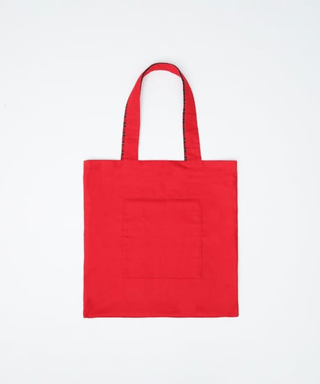#-37 Reversible check tote bag  (Red)