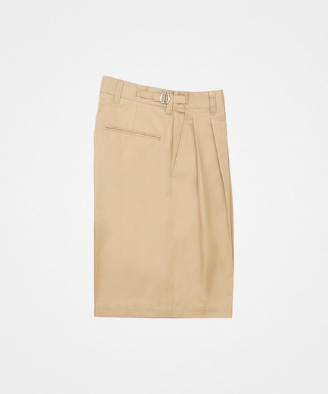 #-63 Ventile gabardine 2tuck flare shorts (Beige)