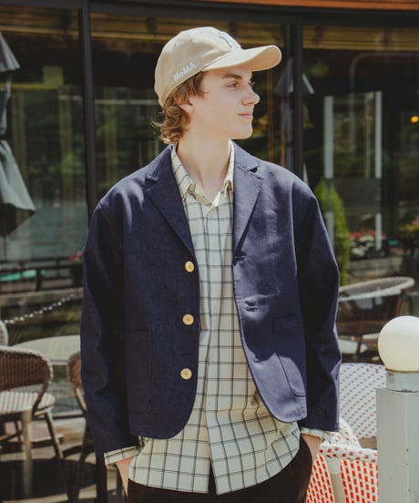 #-67 3B rigid denim single jacket