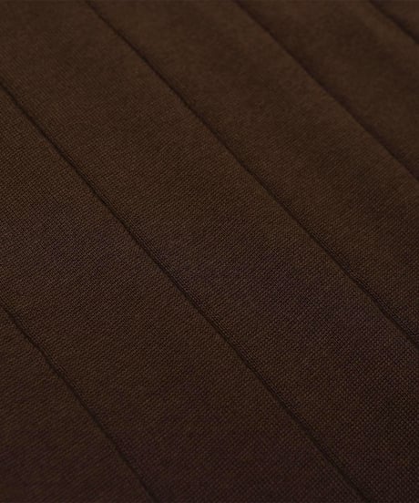 #-09 16G giza cotton vneck knit vest (Brown)