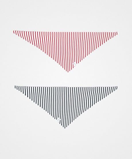 #-86 14G i-plating reversible border triangle scarf