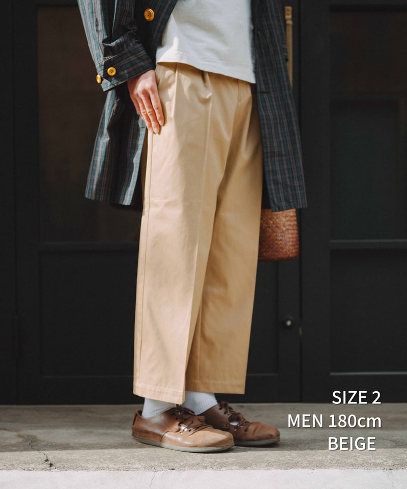 2026SS 先行予約】#-24 Ventile gabardine 2tuck strai