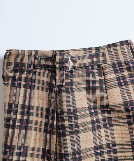 #-21 Seamless classic check pants (Beige)