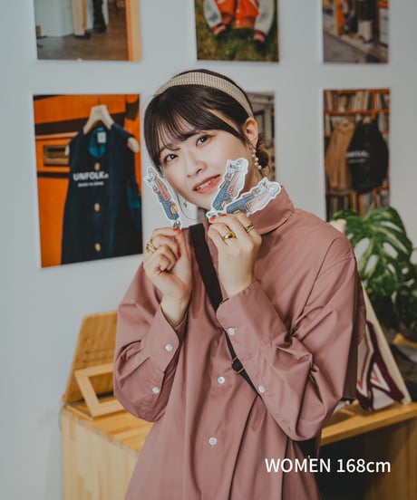 #-44 EX. 2way detachable collar shirt onepiece