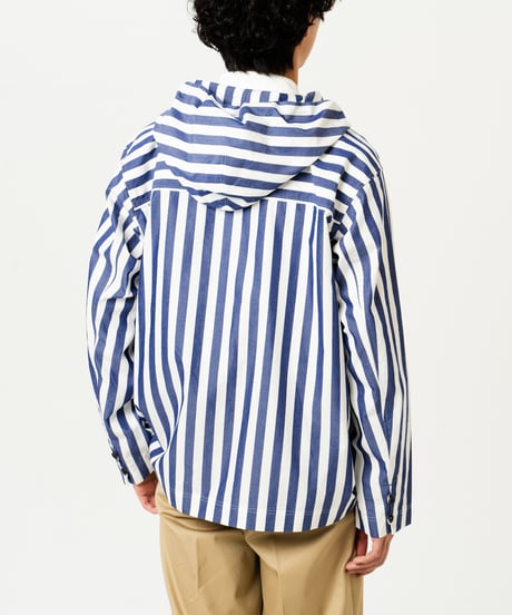 "UNFOLK CLASSIC" Banshu shuttle stripe shirt jacket