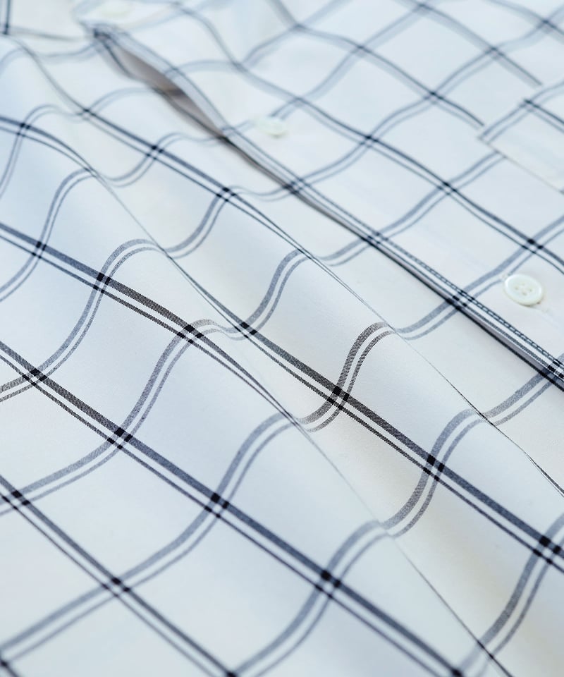 06 Windowpane check stand collar shirts | UNF