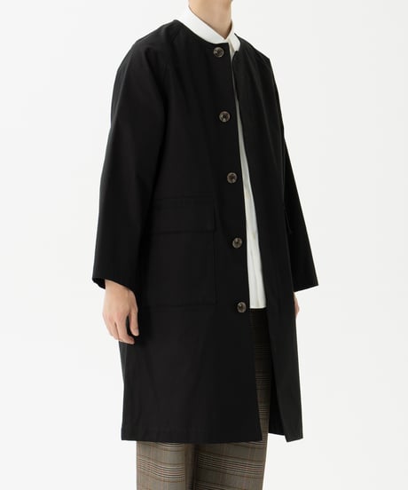#-53 Ventile gabardine 2way railway coat (Black)