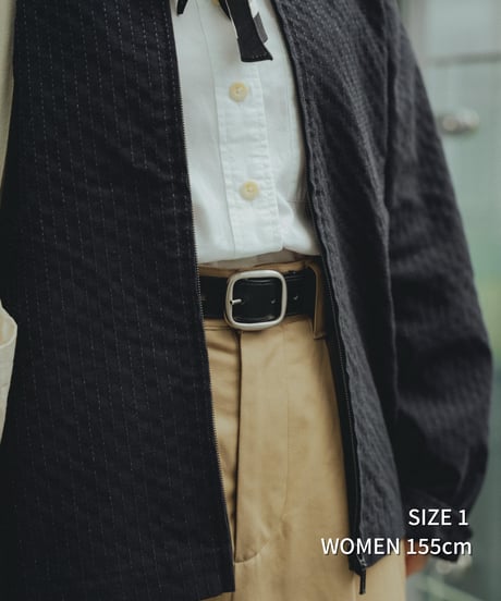 #-69 Round buckle reversible leather belt (Gold)