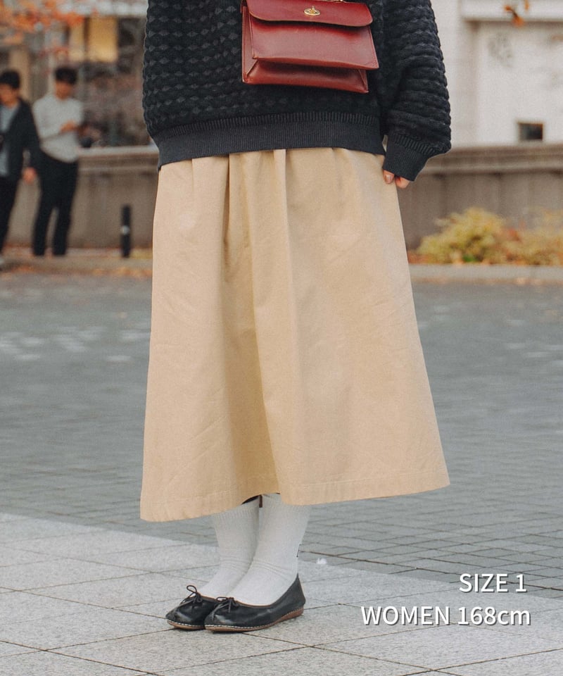 2026SS 先行予約】#-70 Ventile gabardine 2tuck skirt