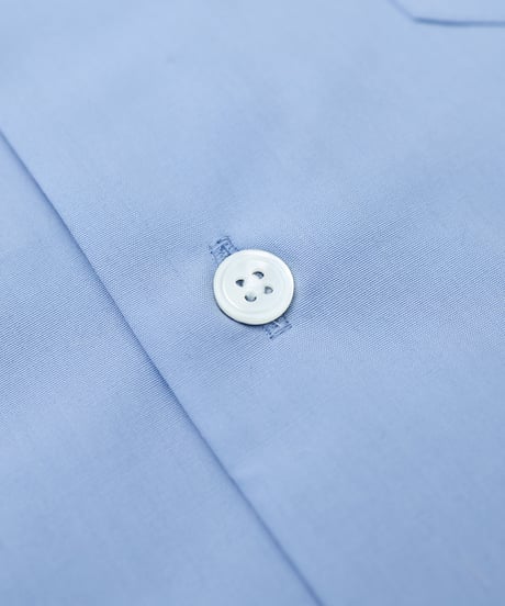 #-60 2way detachable collar short sleeve shirt (Blue)