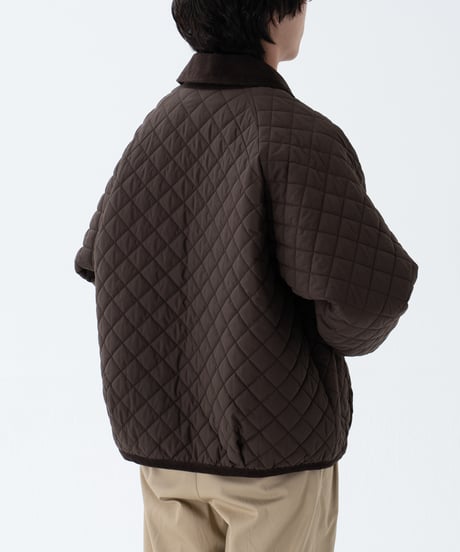#-71 Diamond Quilt 2way blouson (Brown)