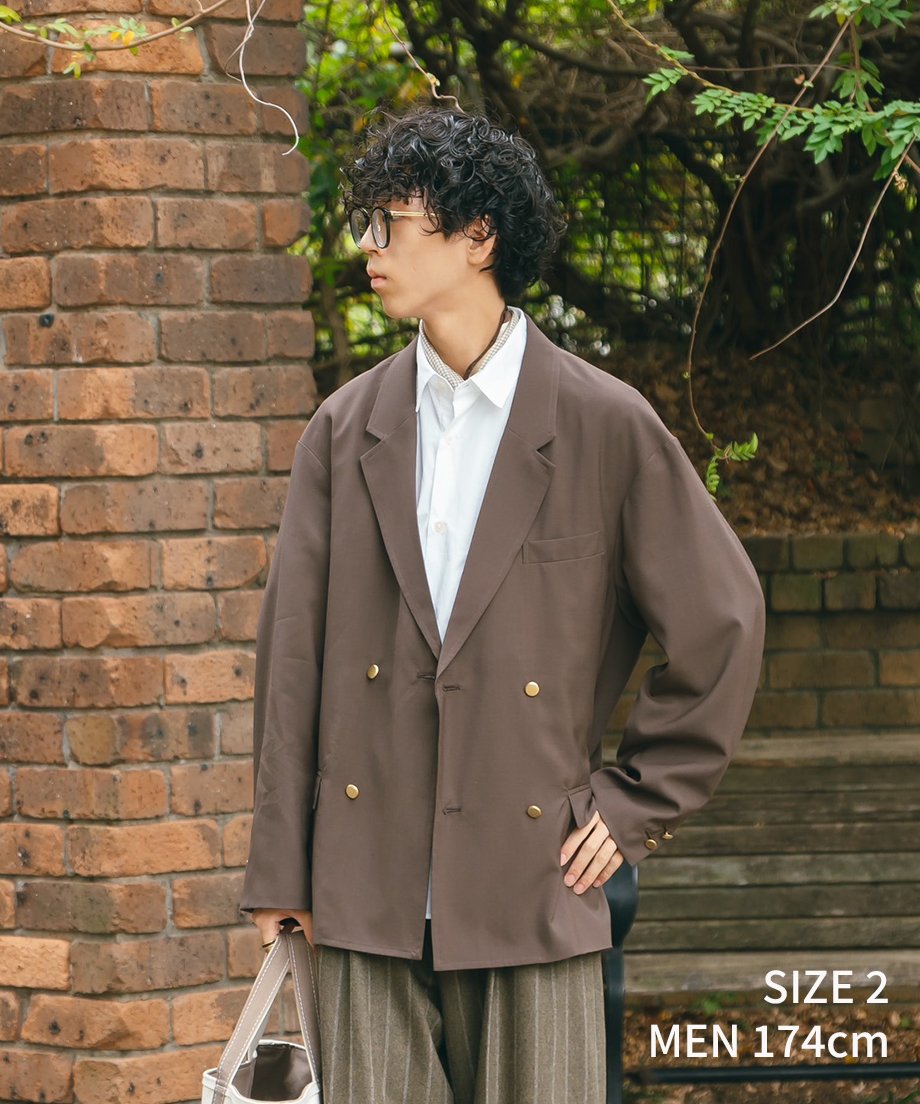 22 4B relax double blazer (Brown) | UNFOLK 22 4B relax double blazer (Brown) | UNFOLK