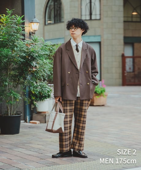 #-21 Seamless classic check pants (Beige)