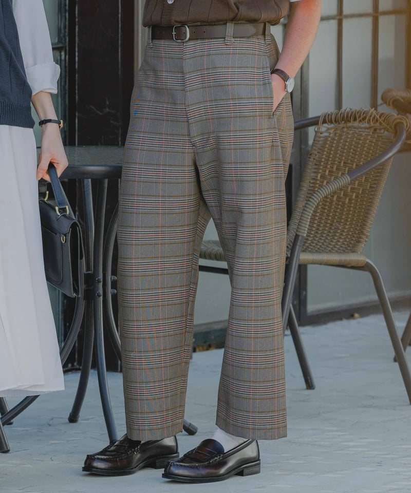 54 Seamless classic check pants (Beige) | UNF