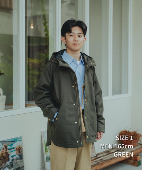 #-52 Memory twill classic mountain parka (Green)