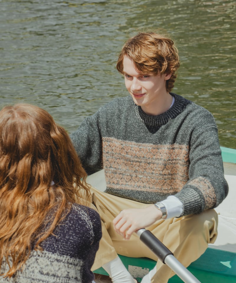 68 Fair isle pattern jacquard knit (Green) |