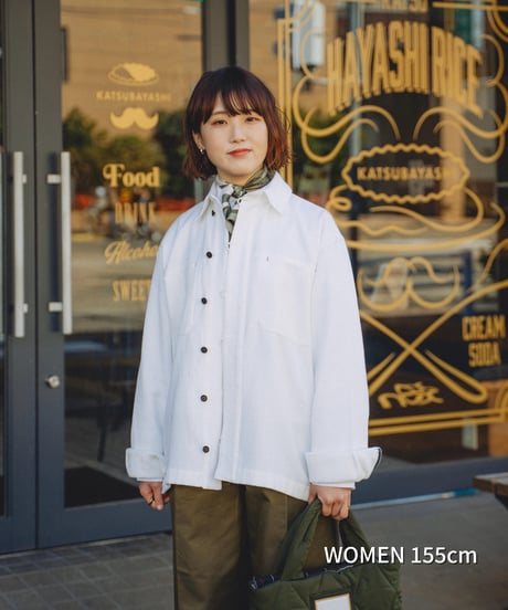 “UNFOLK CLASSIC” Enshu soft herringbone shirt jacket (Black)