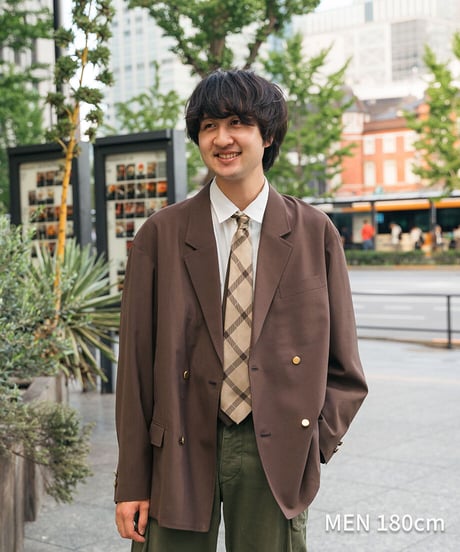 #-26 Reversible silk tie (Beige)