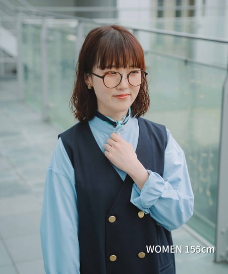 #-74 Hand print silk scarf (Blue)