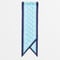 #-74 Hand print silk scarf (Blue)
