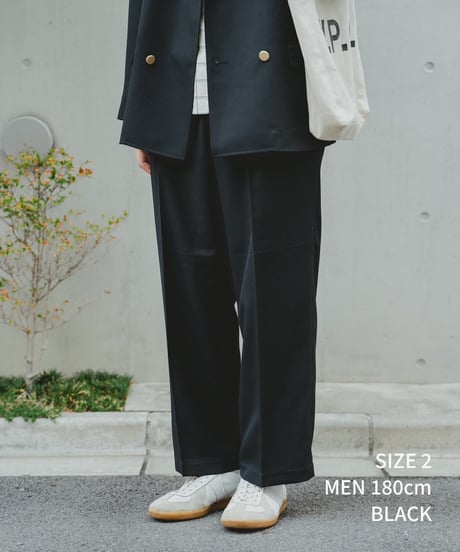 #-47 Wool mix 2tuck slacks (Brown)