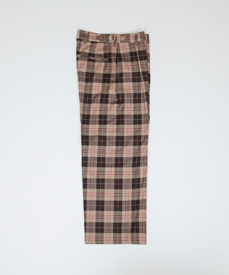#-36 Seamless classic check slacks (Brown）