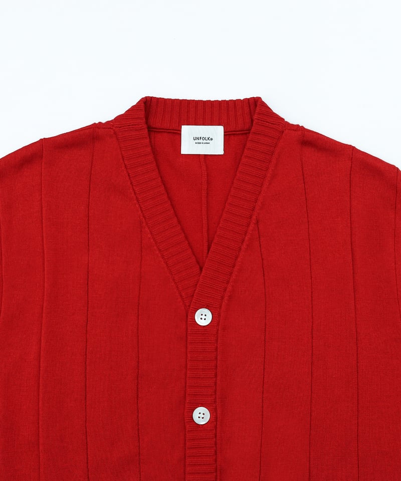 09 Giza cotton vneck knit vest (Red) | UNFOLK 09 Giza cotton vneck knit vest (Red) | UNFOLK