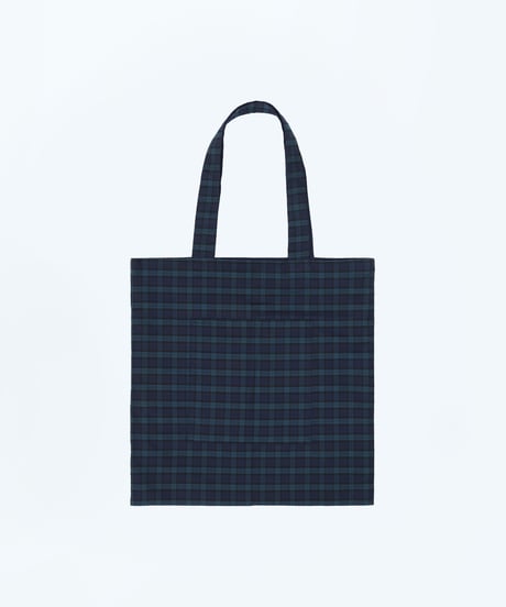 #-37 Reversible check tote bag (Green)