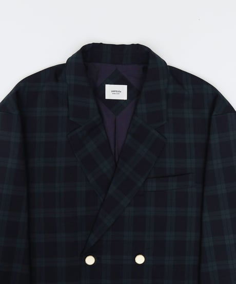 #-31 4B relax double check blazer (Green)