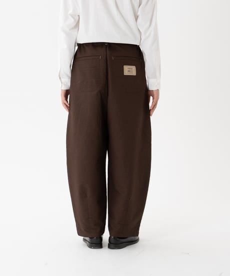 ⁡“UNFOLK CLASSIC” Enshu sashiko style baloon pants (Brown)