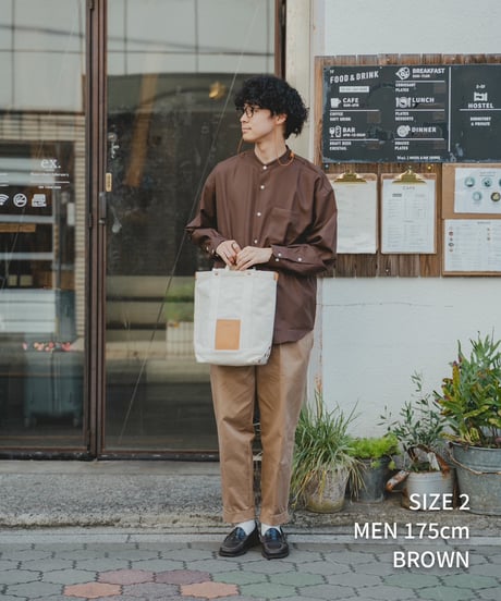 #-41 2way detachable collar wool shirt（Green）