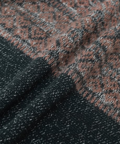 #-68 Fair isle pattern jacquard knit (Green)