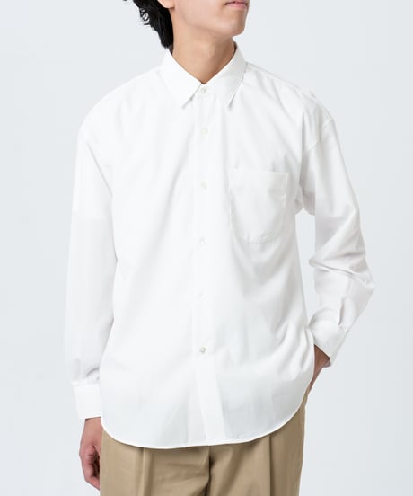 #-15 2way detachable collar shirt (White)