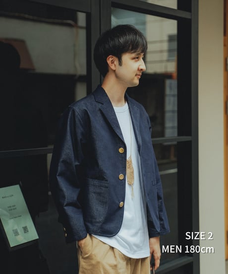 #-67 3B rigid denim single jacket