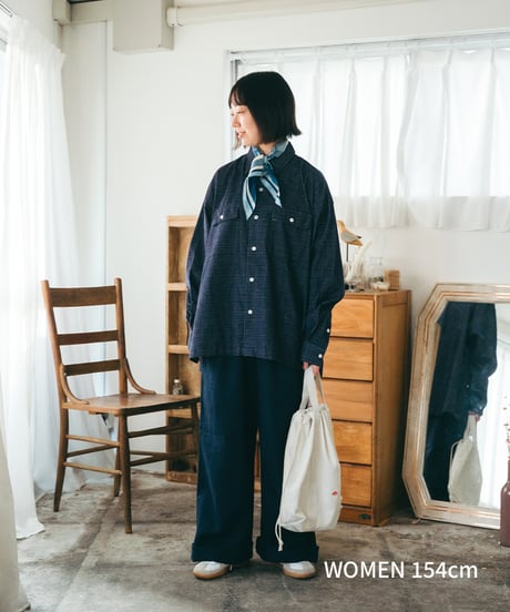 "UNFOLK CLASSIC" Banshu cotton linen relax pants