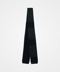 #-56 Reversible silk knit tie (Green)