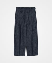 75 W/P gabardine 2tuck straight check pants |