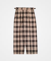 #-36 Seamless classic check slacks (Brown）