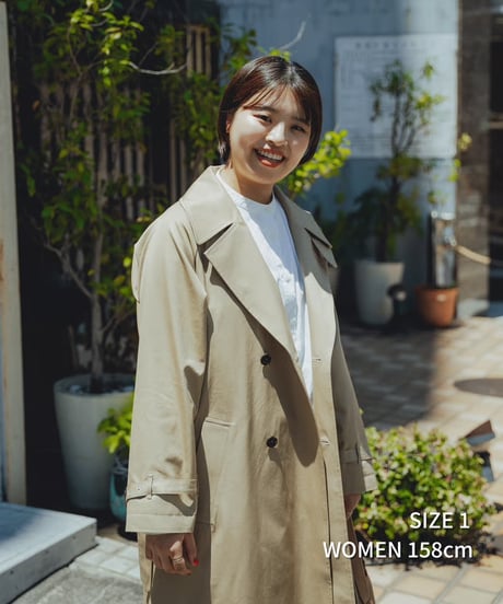 #-30 Ventile gabardine belted trench coat